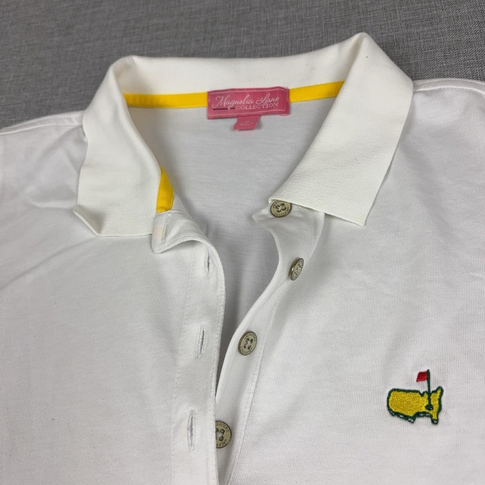 Masters Shirt Womens Medium White Golf Sleeveless Polo Augusta National Logo